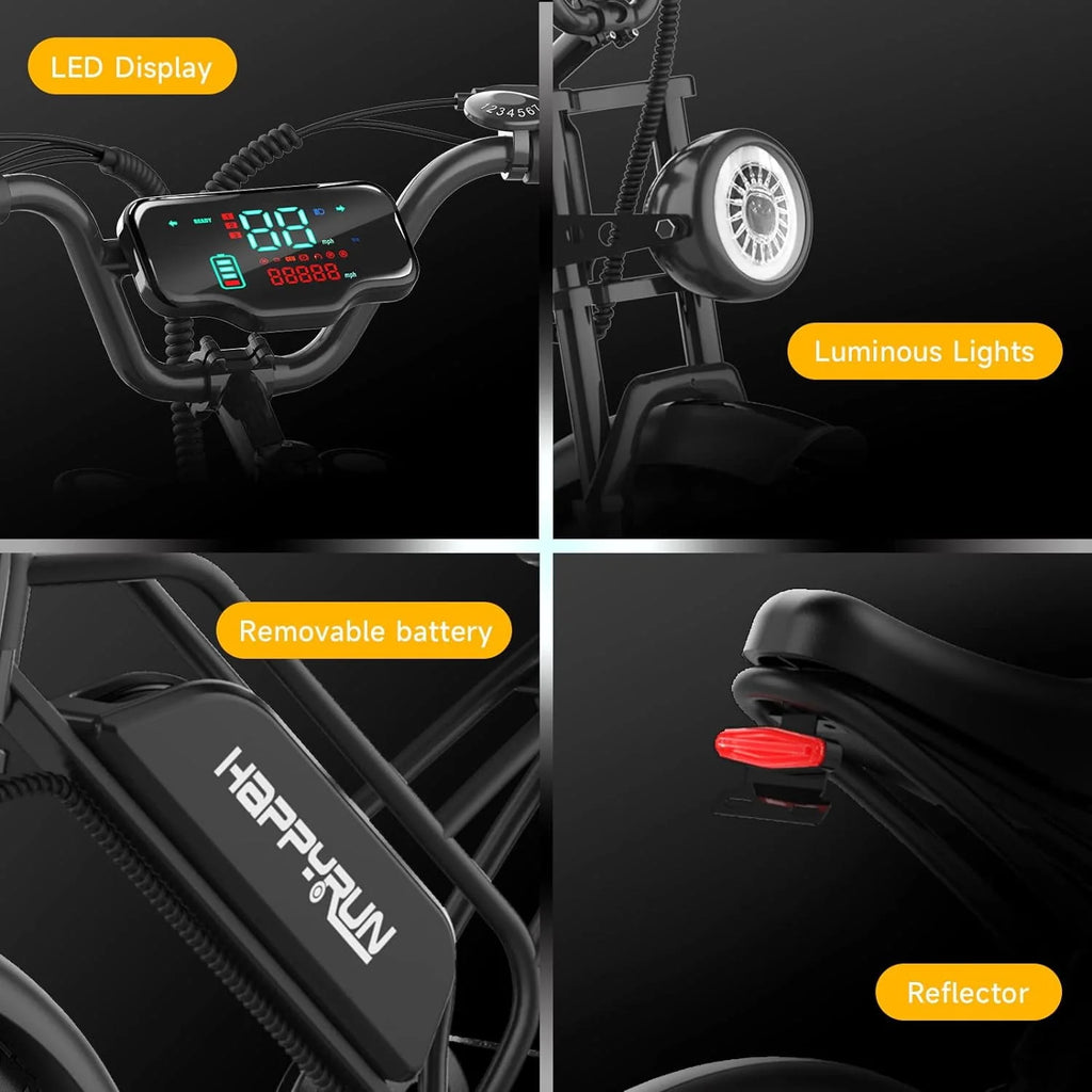 20-Inch Fat Tire Electric Bike, 750W, 48V 18Ah