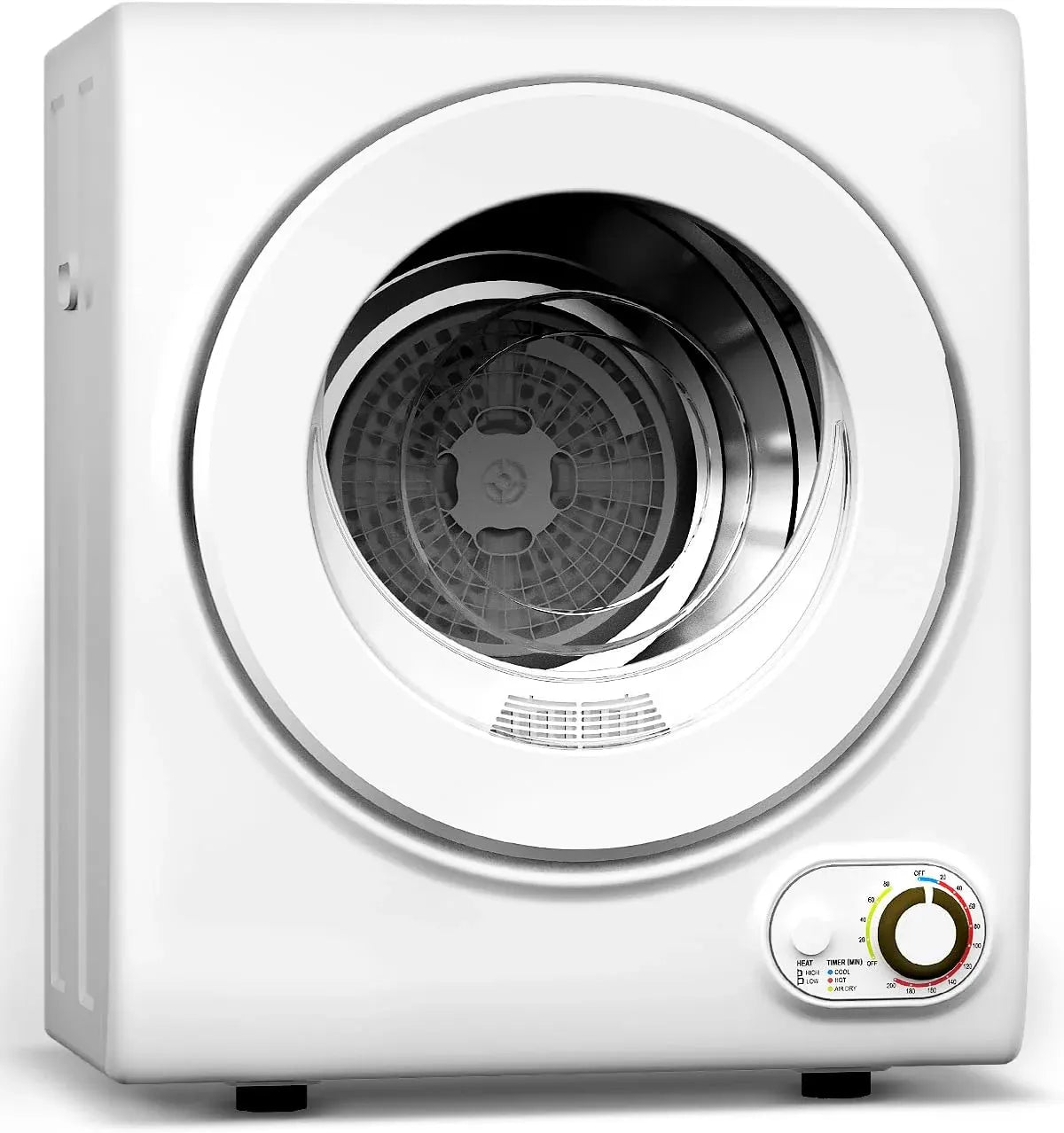 110V Portable Dryer â?850W Compact Clothes Dryer with 4 Automatic Drying Modes, Stainless Steel Tub, Simple Control Knob for Apartments, Dorms & Small Spaces