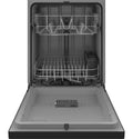 GE - Front Control Dishwasher with 60dBA - Black