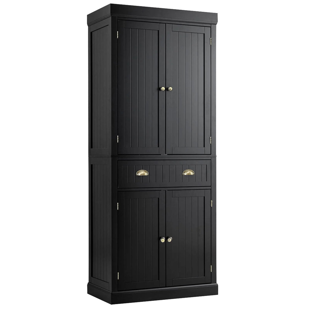 Tangkula Freestanding Cupboard Traditional Adjustable