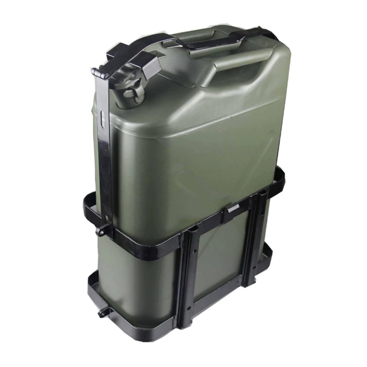 EUBUY Adjustable Metal Jerry Can Holder for 10L/20L Fuel Tank Lockable Fuel Oil Petrol Water Alcohol Container Carrier