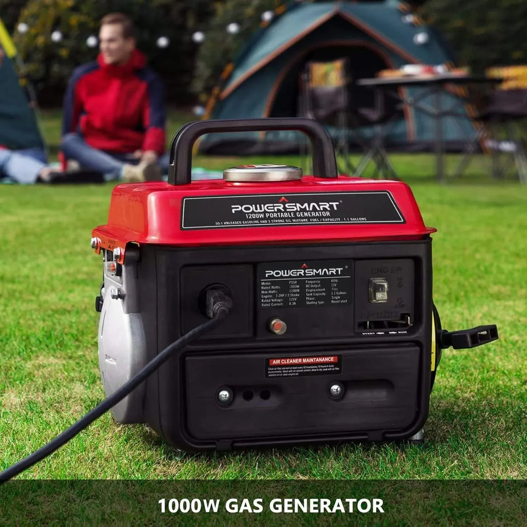 PowerSmart Generator, 1200 Watts Outdoor generator Low Noise, Gas Powered Portable Generator, PS50A