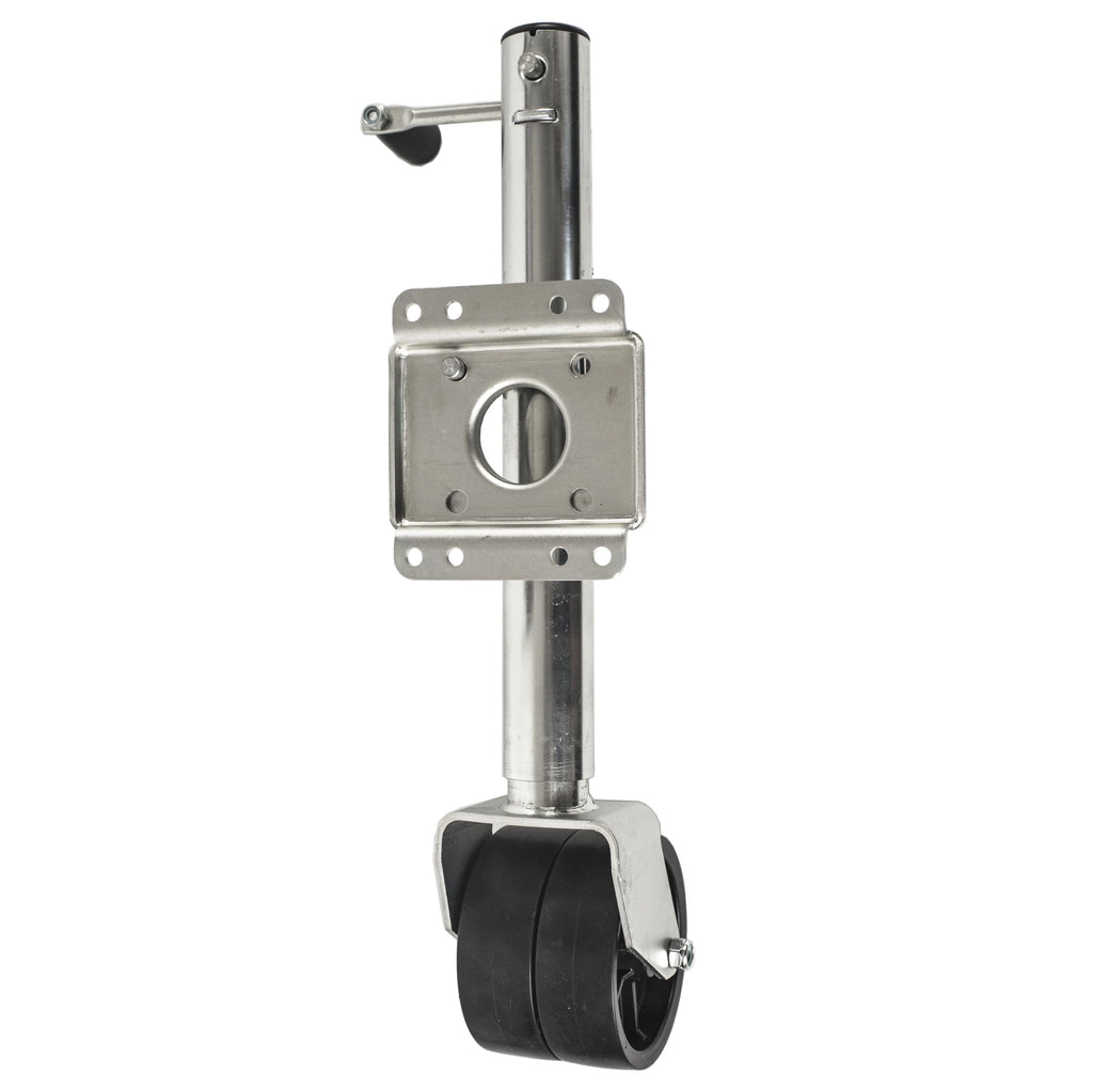 Jeremywell 1500lbs Trailer Jack with Double Wheel Dual 6-Inch, for Boat RV Utility, Swivel Swing-Back
