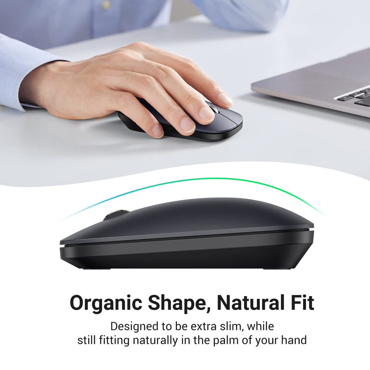 UGREEN Ultra İnce Taşınabilir Kablosuz Mouse 2.4G