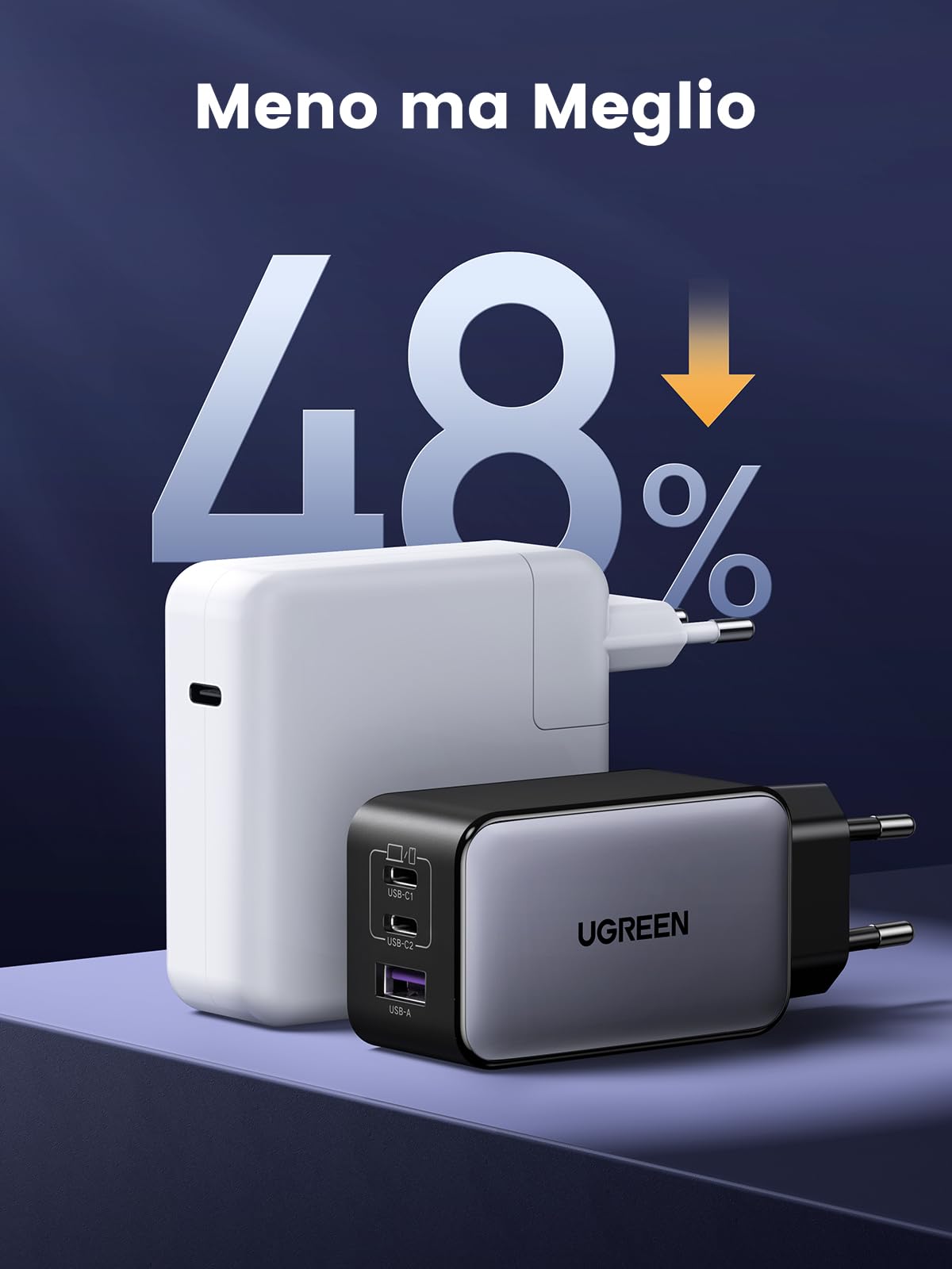 UGREEN Nexode 65W Caricatore USB C con 3 Porte di Ricarica Rapida