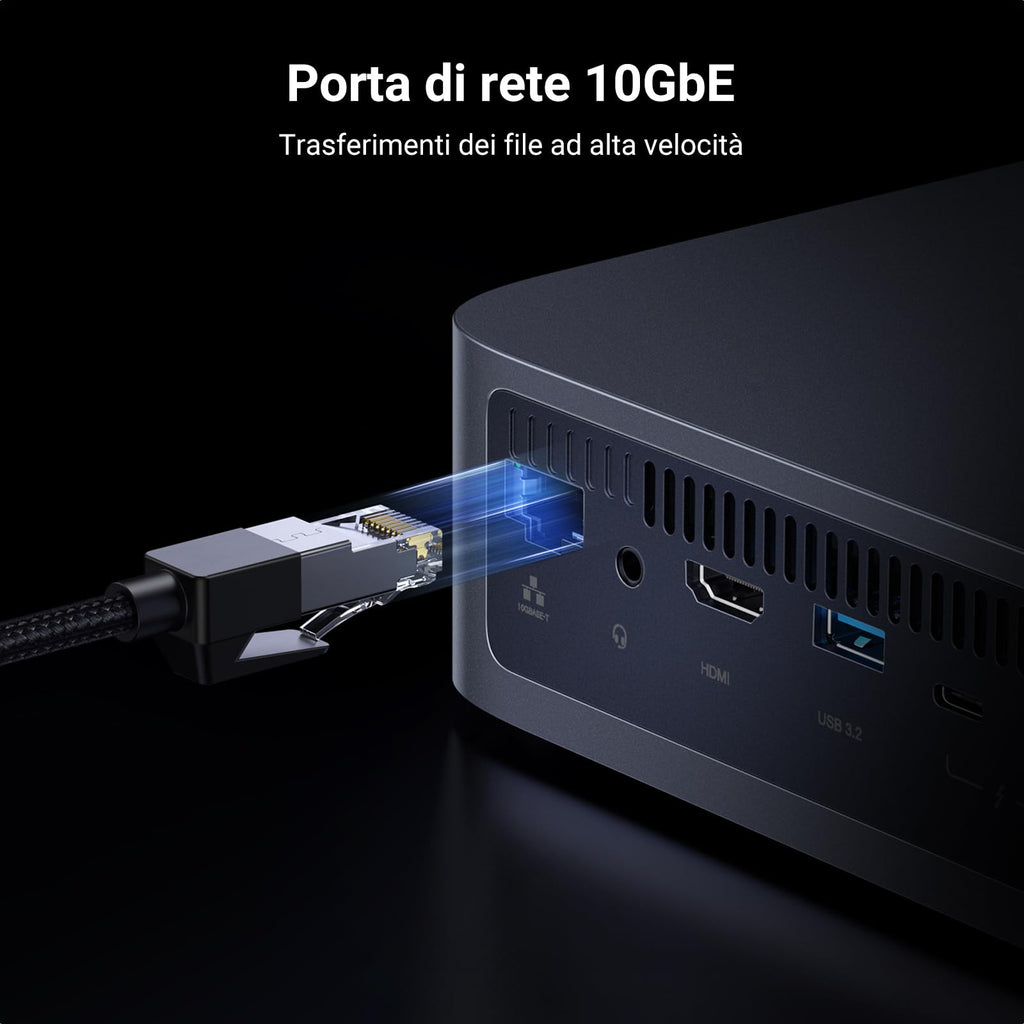 UGREEN NASync DXP480T Plus 4 Bay All-Flash SSD NAS, CPU Intel i5 1235u 10-Core, 8 GB di RAM DDR5
