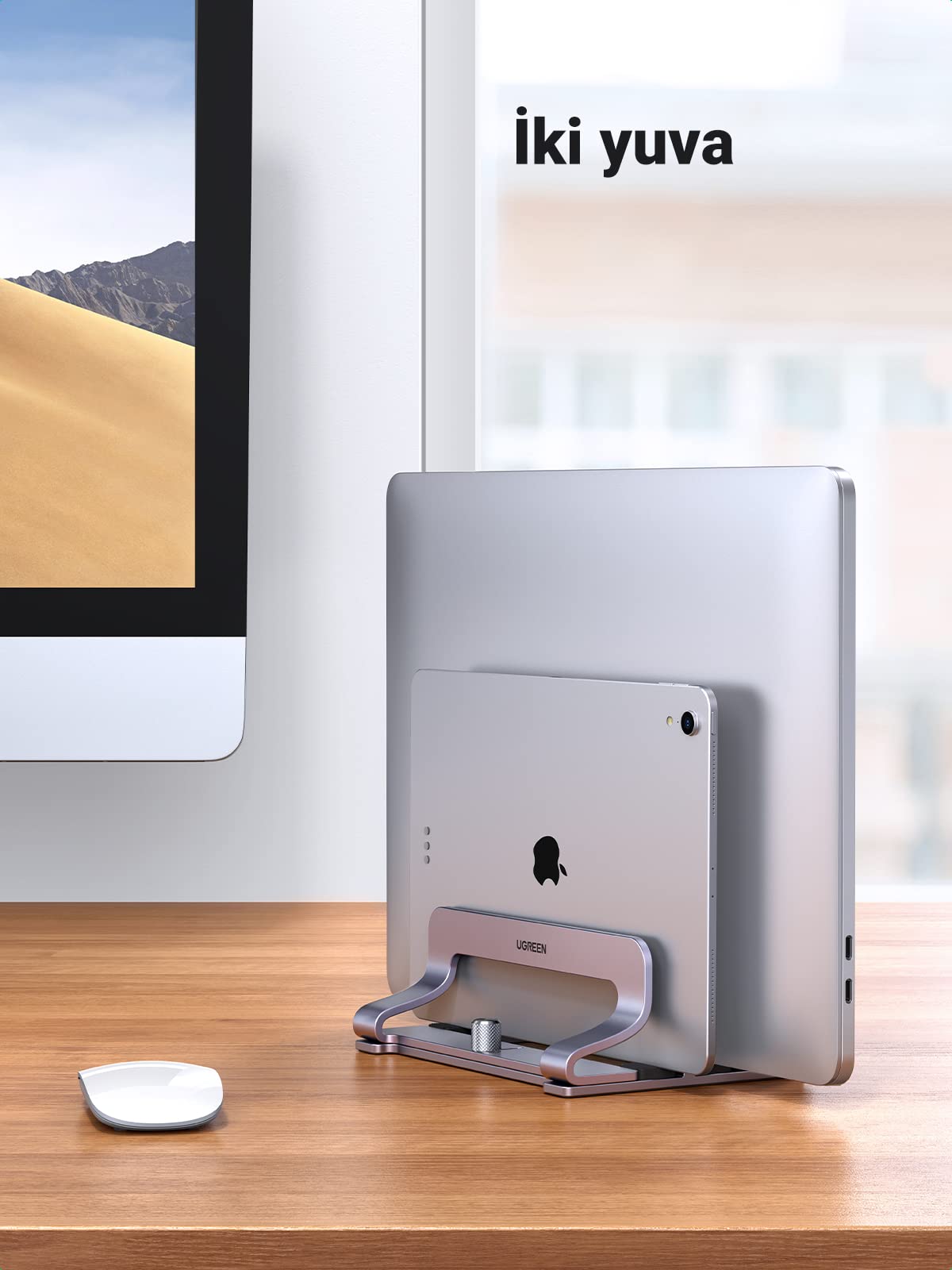 UGREEN Dikey Laptop Standı (Çift Yuvalı)