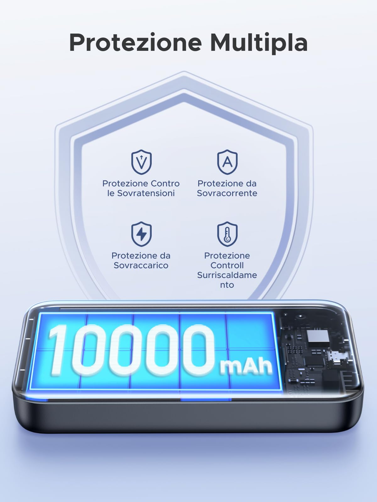 UGREEN Nexode Power Bank Magnetico 10000mAh, Caricatore Portatile Wireless con 20W USB C
