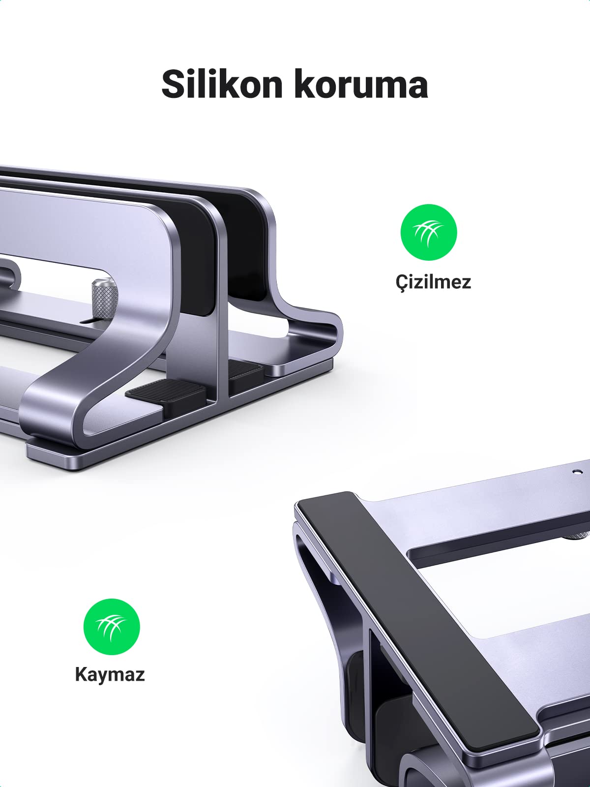 UGREEN Dikey Laptop Standı (Çift Yuvalı)