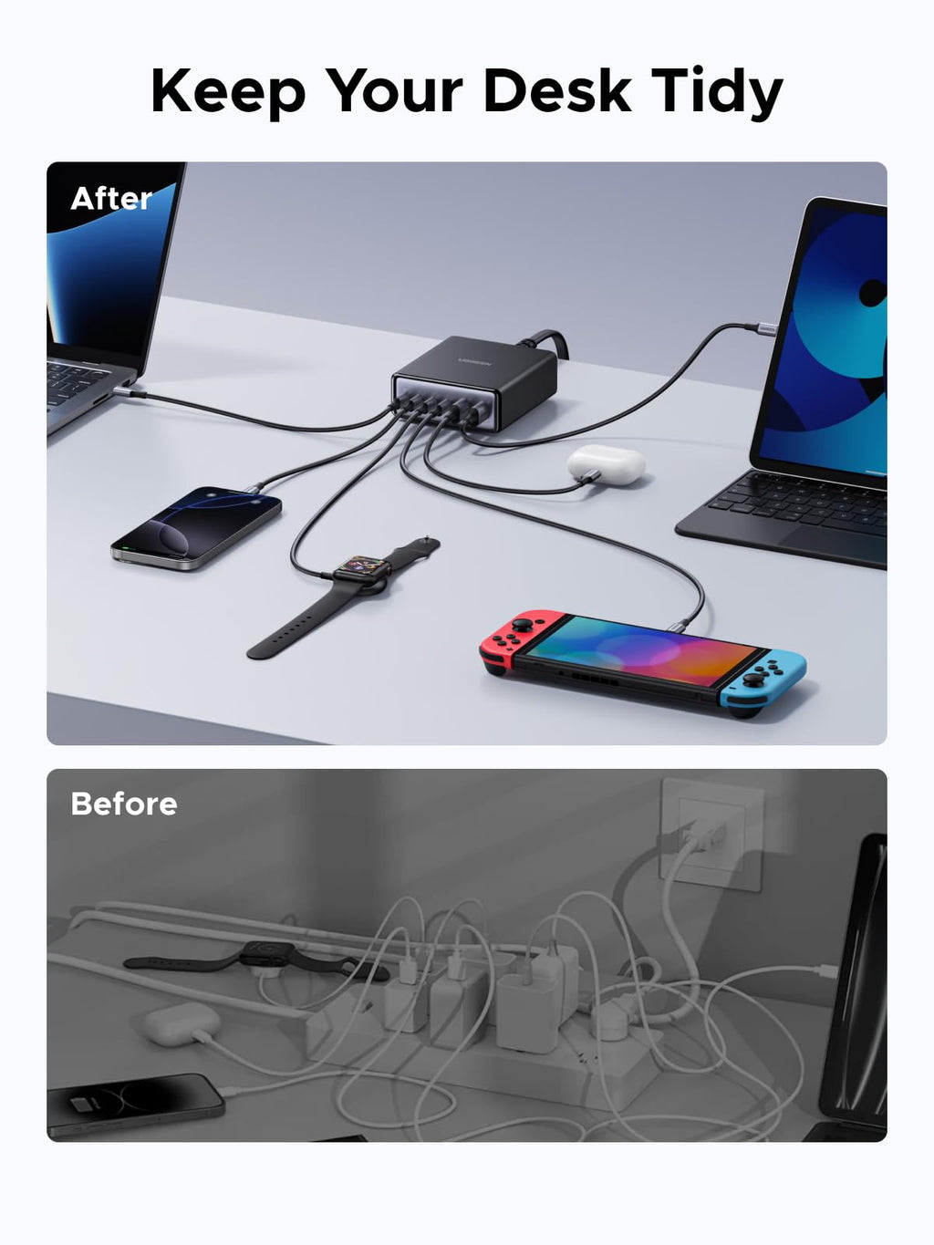 UGREEN Zapix 100W 6-Port Desktop Charger