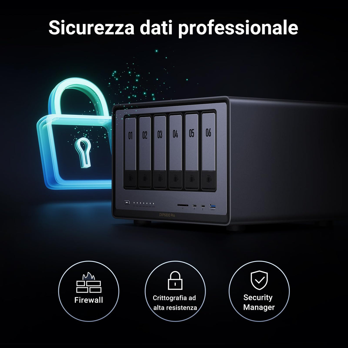 UGREEN NASync DXP6800 Pro, NAS desktop a 6 bay, CPU Intel i5 1235u 10-Core