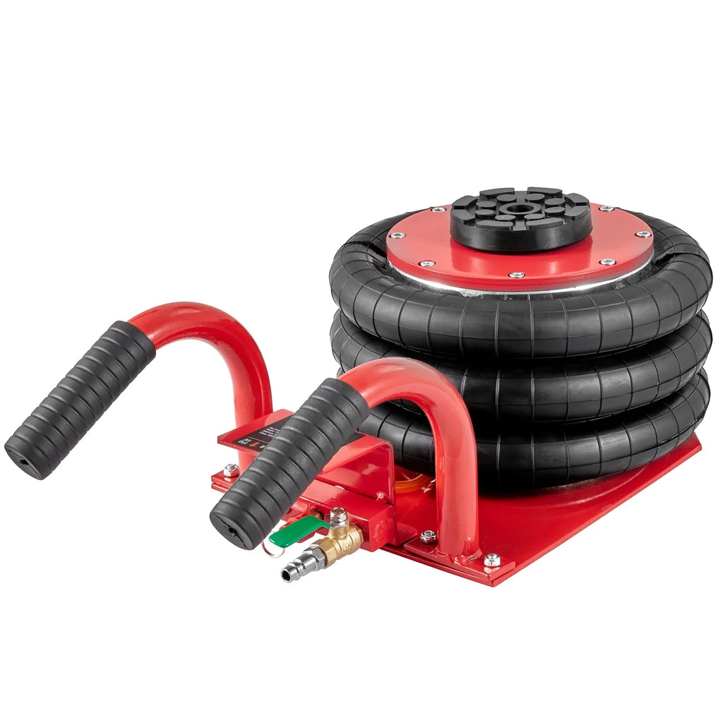 BENTISM Air Jack, 3 Ton/6600 lbs Triple Bag Air Jack, Airbag Jack with Six Steel Pipes, Lift up to 17.7 inch/450 mm, 3-5 s Fast Lifting Pneumatic Jack, with Short Handles for Cars, Garages, Repair