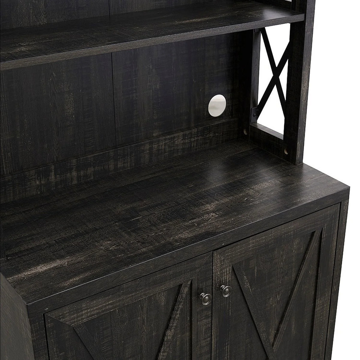 Microwave Stand Hutch Storage Cabinet