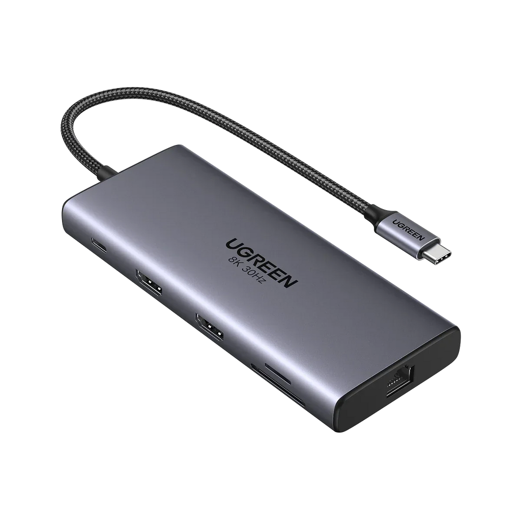 UGREEN Revodok Pro 210 موزع USB-C ‏10 في 1 (منفذ 4K@60Hz ×1، منفذ 8K@30Hz ×1)