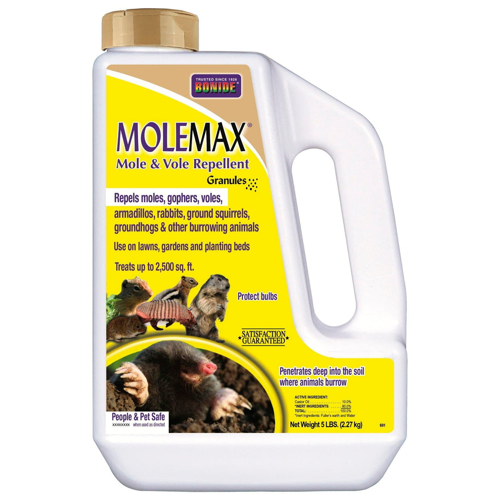Bonide 6914 5 LB Container of Molemax Mole, Vole & Gopher Repellent Granules