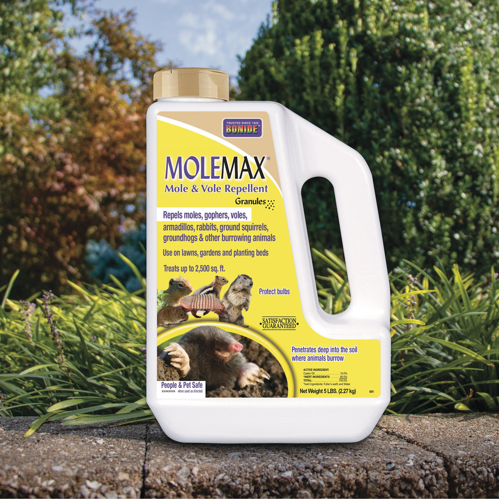 Bonide 6914 5 LB Container of Molemax Mole, Vole & Gopher Repellent Granules