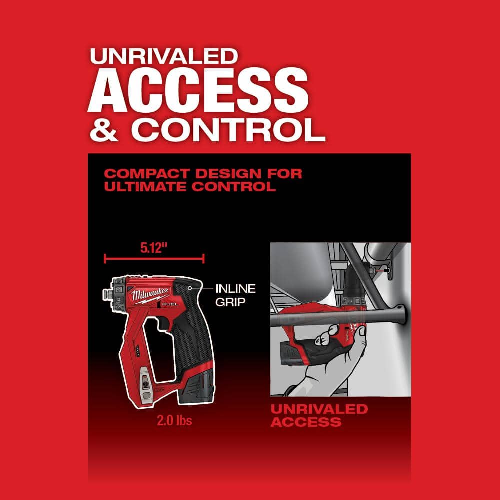M12 FUEL 12V Lithium-Ion Brushless Cordless 4-in-1 Installation 3/8 in. Drill Driver Kit with 4-Tool Heads 2505-22