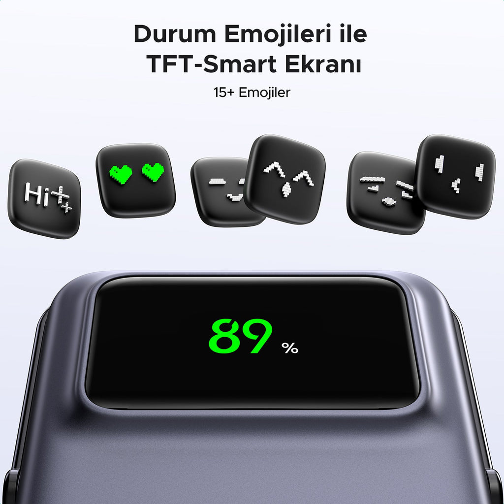 UGREEN Uno Manyetik Kablosuz Powerbank 10000mAh Qi 20W (Gri)