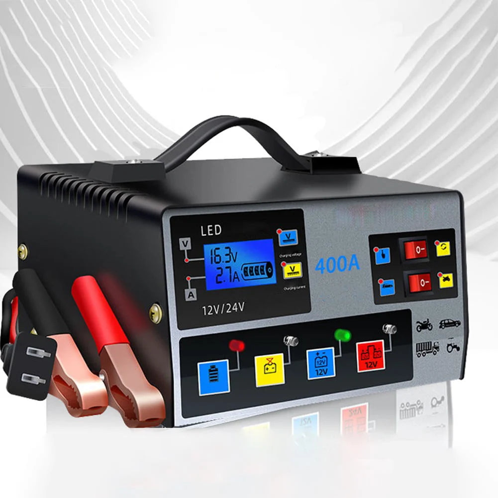 Car Battery Charger Fully Automatic High Frequency Intelligent Pulse Repair LCD