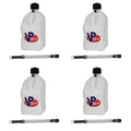 VP Racing Fuels Motorsport 5.5 Gal Utility Jug w/ 14 Hose, White (4 Pack)