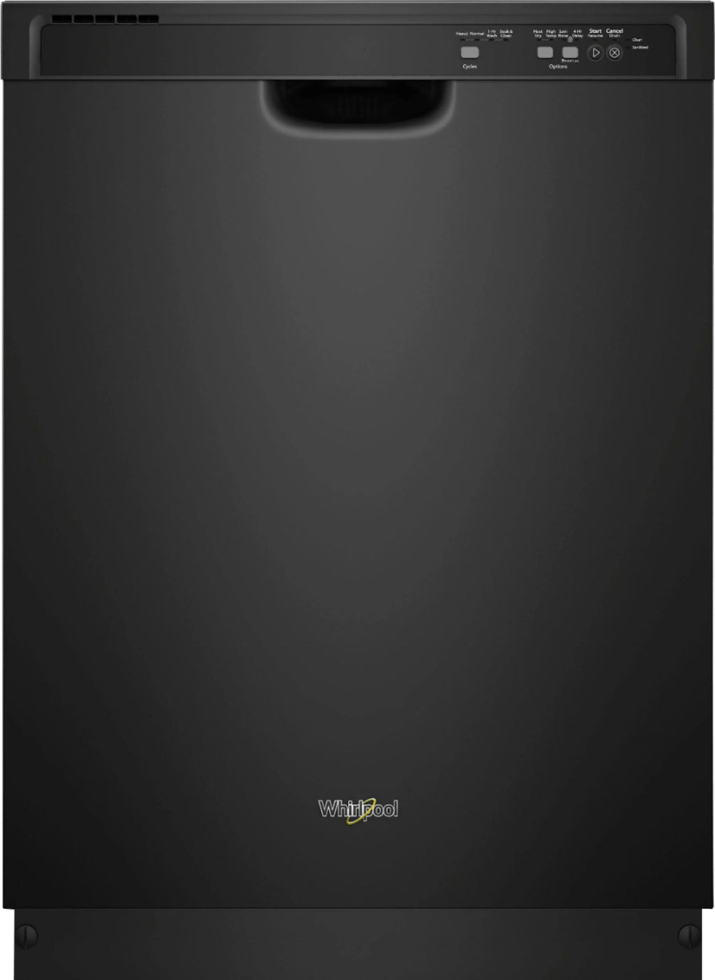Whirlpool - 24 Front Control Tall Tub Built-In Dishwasher - Black