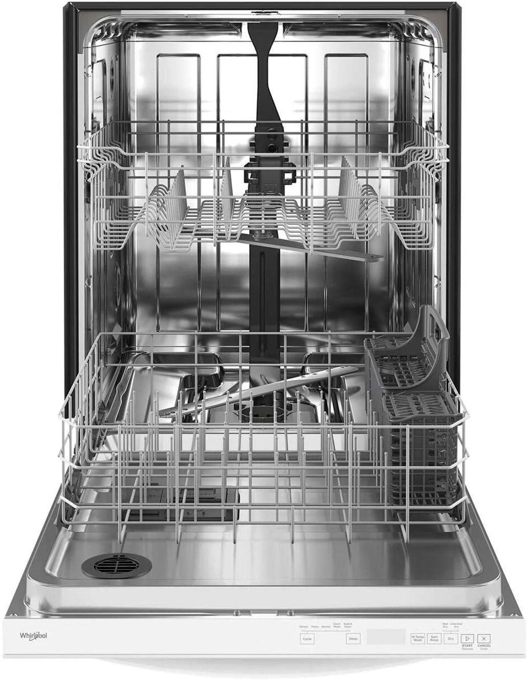 Whirlpool - 24 Top Control Built-In Dishwasher with Stainless Steel Tub, Large Capacity with Tall Top Rack, 50 dBA - White