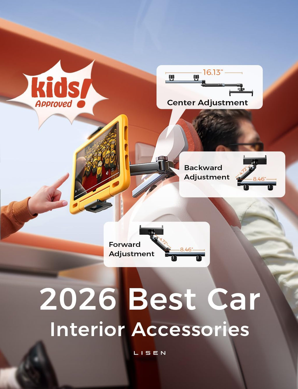 LISEN for iPad Holder for Car Headrest