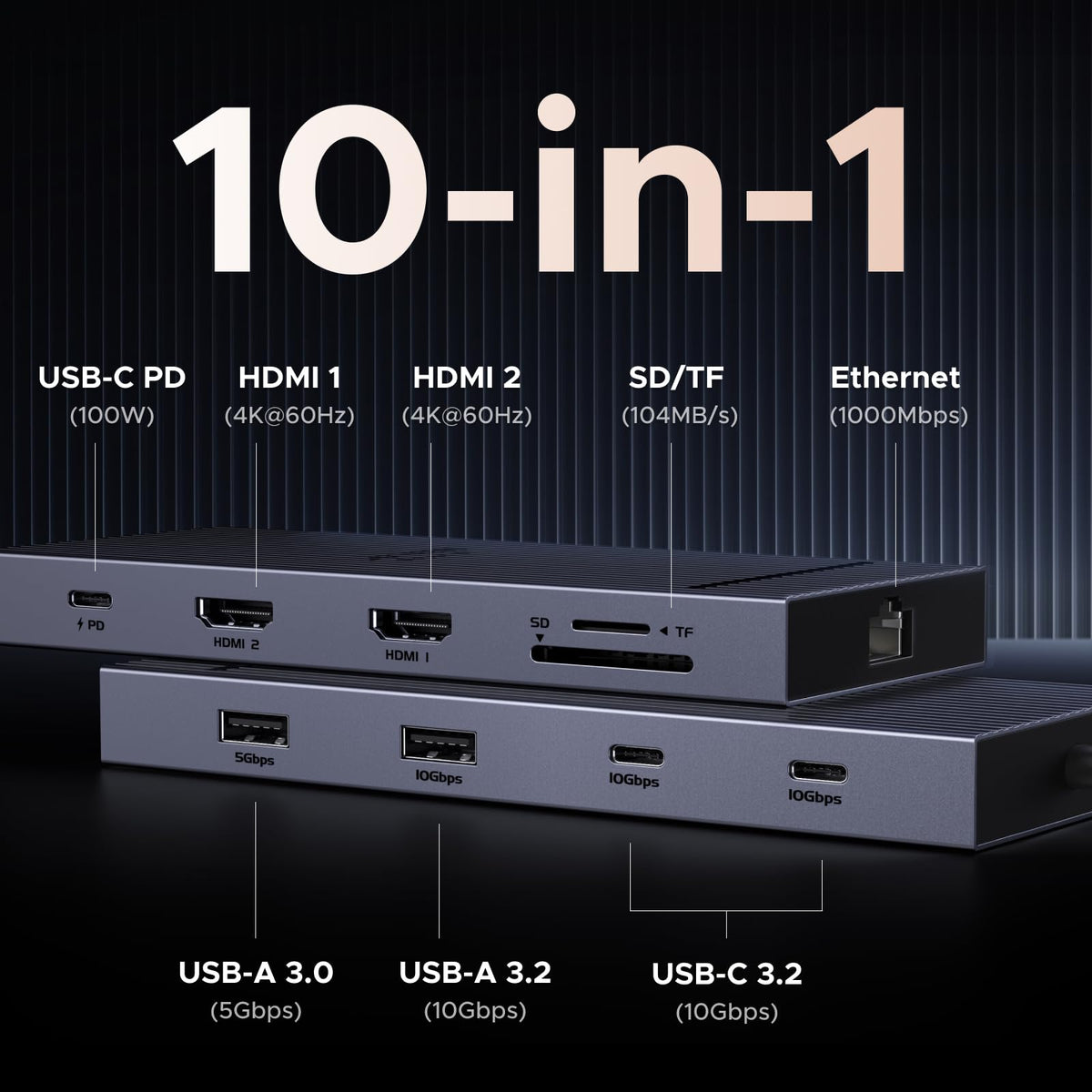 UGREEN Revodok Pro 2102 10 in 1 USB C Docking Station