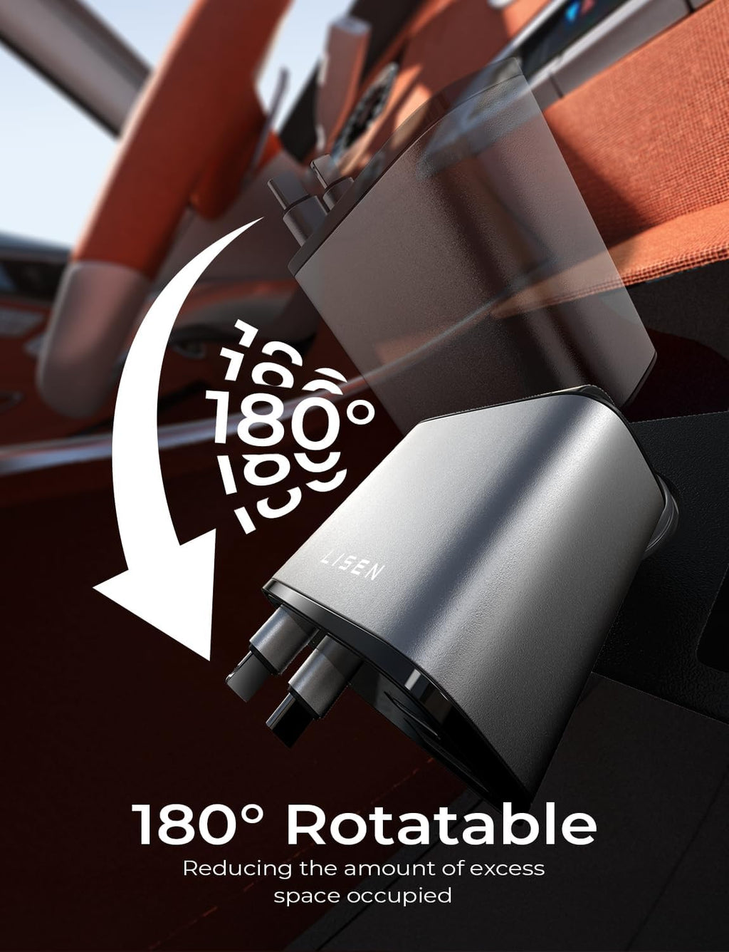 LISEN Retractable Car Charger Gift Box Edition