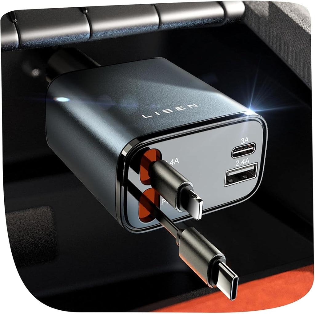 LISEN Retractable Car Charger Gift Box Edition