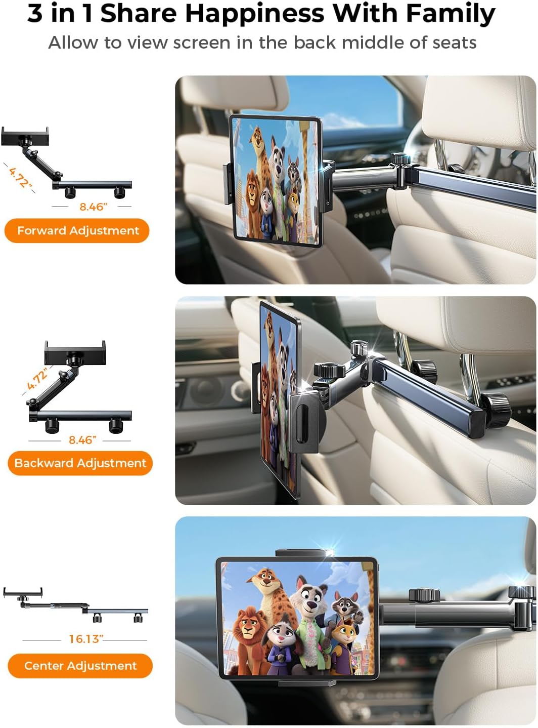 LISEN for iPad Holder for Car Headrest