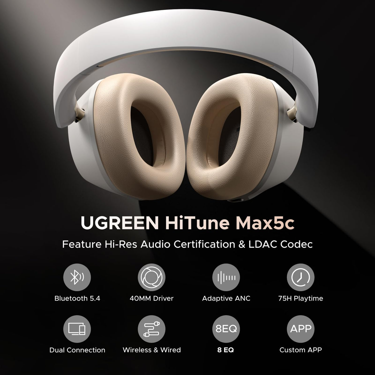 UGREEN HiTune MAX 5C سماعات بلوتوث — أبيض