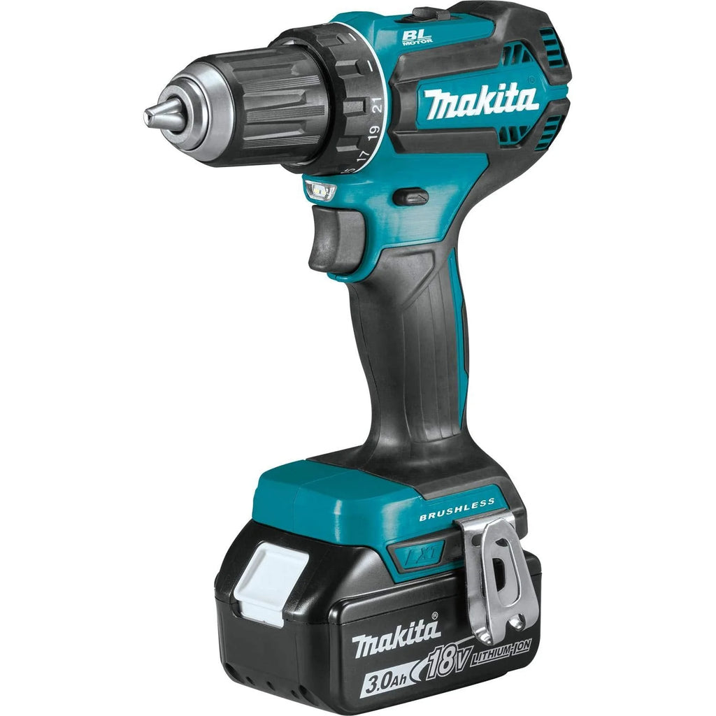 Makita XFD131 18V LXTu00ae Lithium-Ion Brushless Cordless 1/2 Driver-Drill Kit (3.0Ah)
