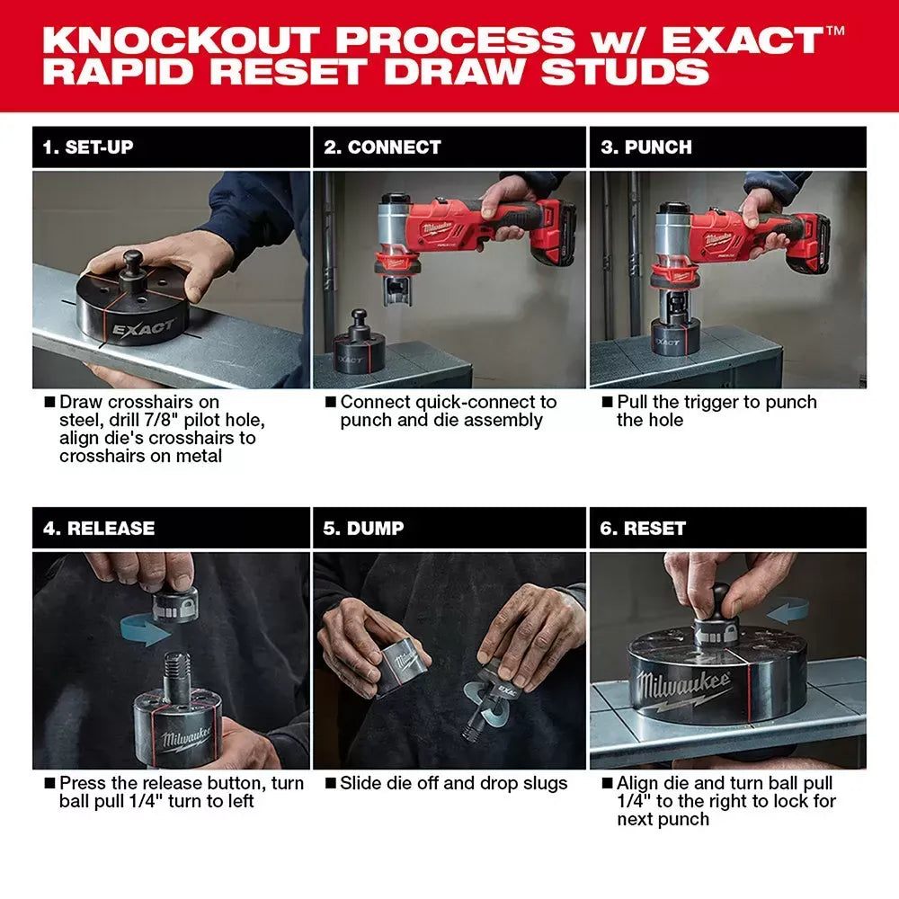 Milwaukee 2677-81 M18 18V FORCE LOGIC 6T Knockout Tool Kit - Recon