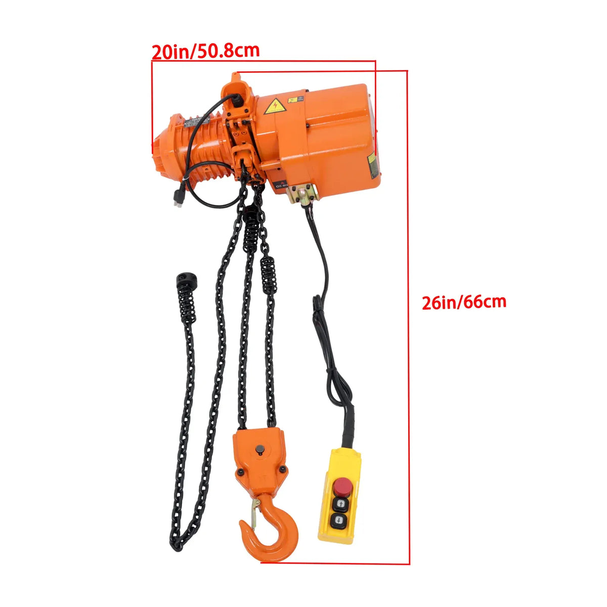1 Ton Electric Chain Hoist w/ 10FT Double Chain Lifting 110V G80 2200LBS