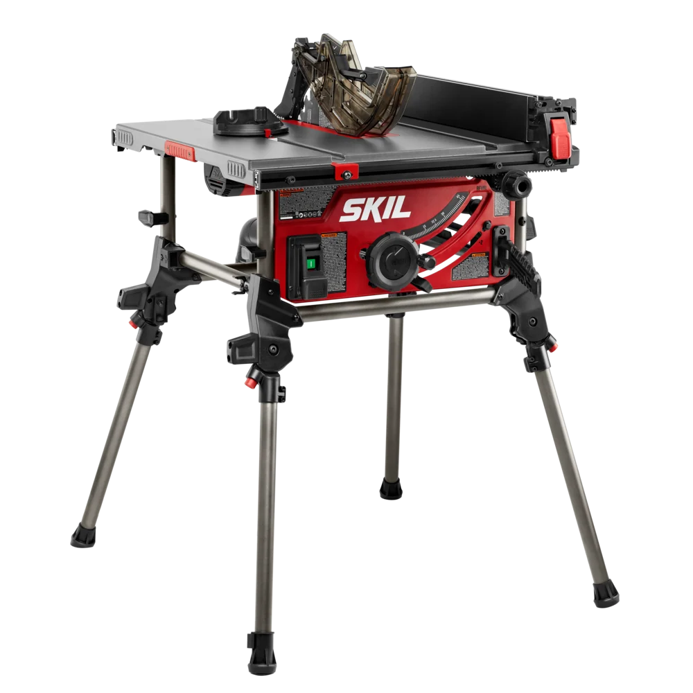 SKIL Jobsite Table Saw with Integrated Foldable Stand， 10， 15 Amp， 25-1/2” Rip Capacity