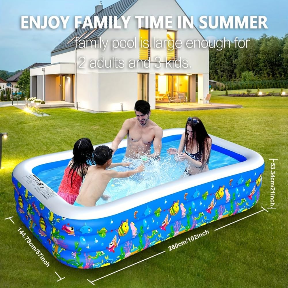 Inflatable Swimming Pool Kiddie Pools Family Lounge Pools Thickened Above Ground Family Pool