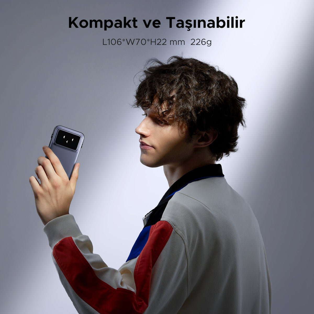 UGREEN Uno Manyetik Kablosuz Powerbank 10000mAh Qi 20W (Gri)