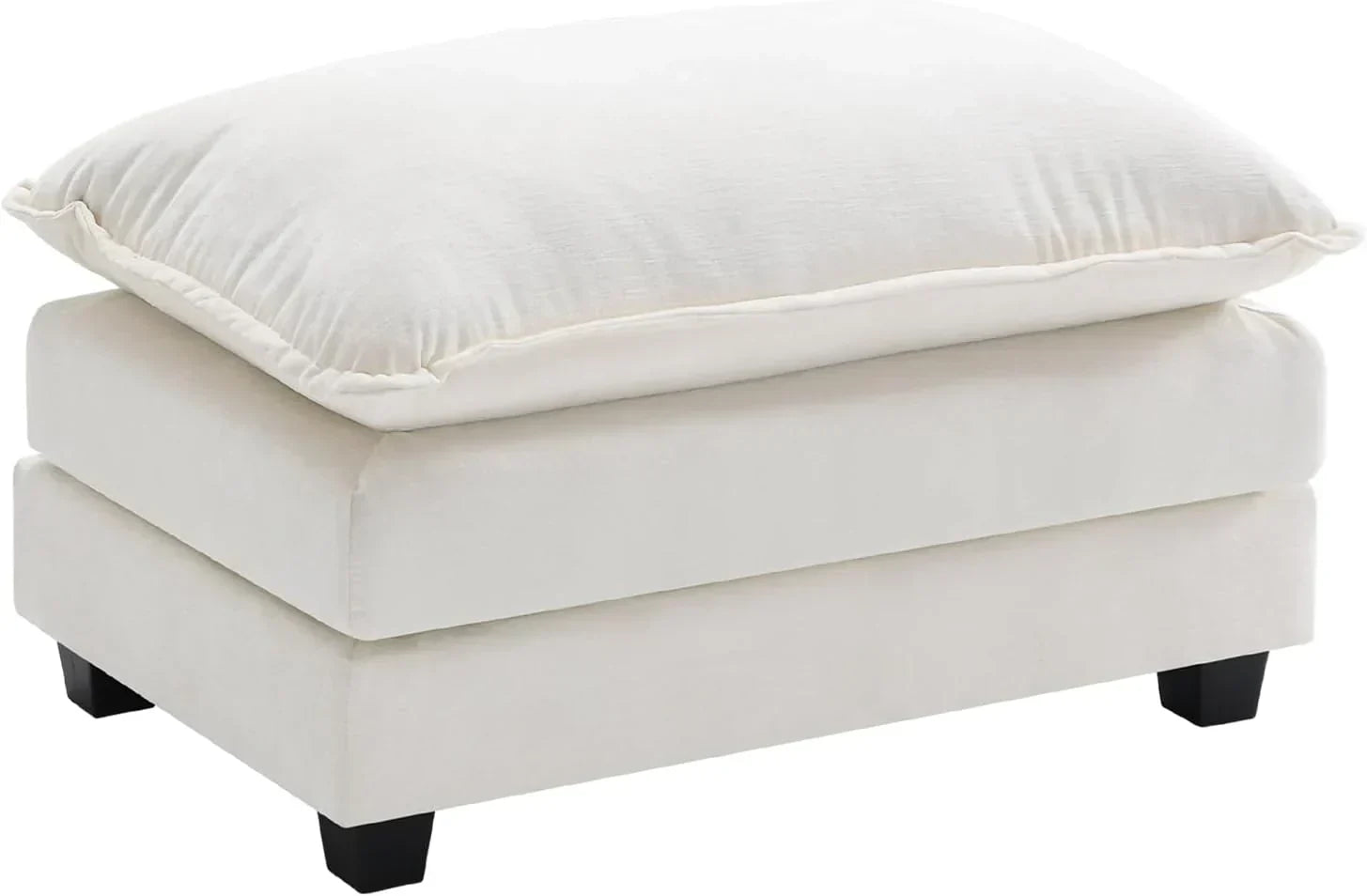 111.4 Inch L Shaped Modern Sofa Modular Cloud Sofa with Ottoman 4 Seater Chenille Deep Seat Sofa