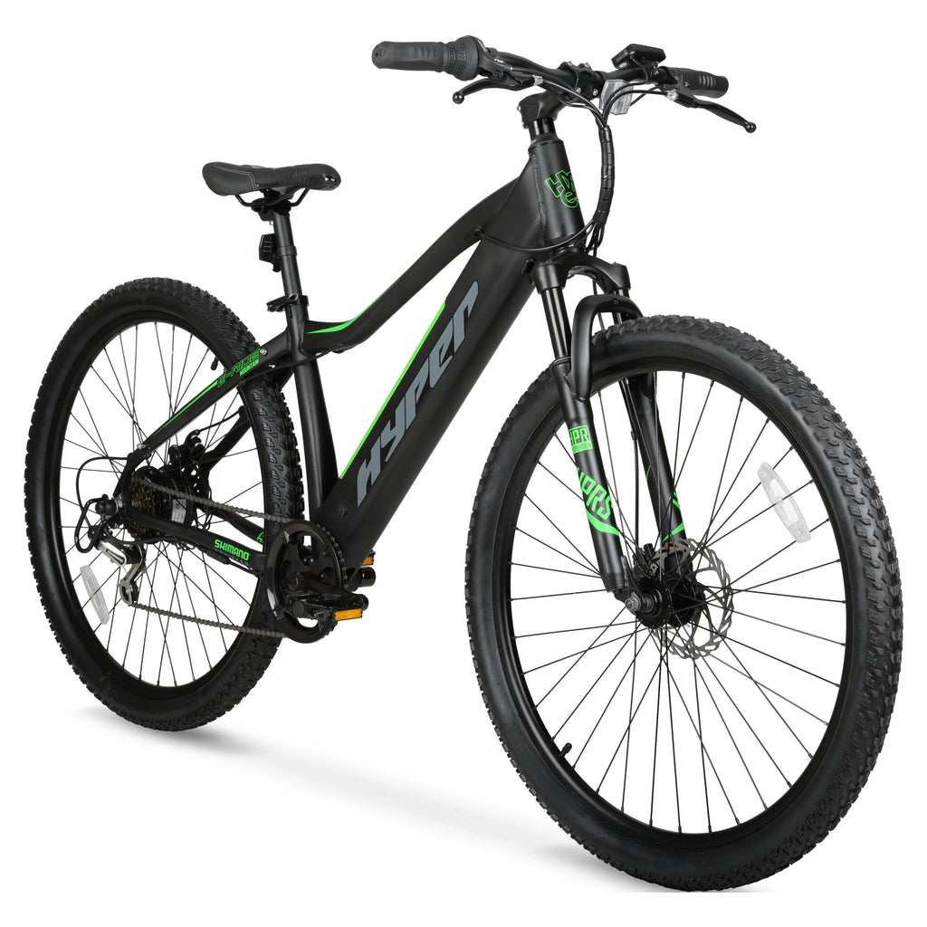 Hyper Bicycles 29 36V Electric Mountain Bike for Adults, Pedal-Assist, 250W E-Bike Motor, Black