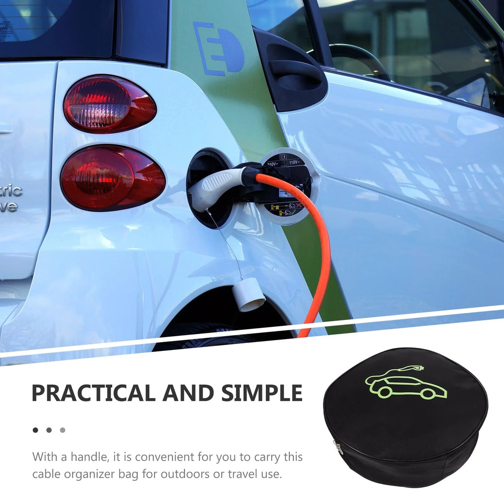 Gongxipen Round Cable Storage Bag EV Cable Bag Portable Cable Storage Bag Polyester Cable Pouch