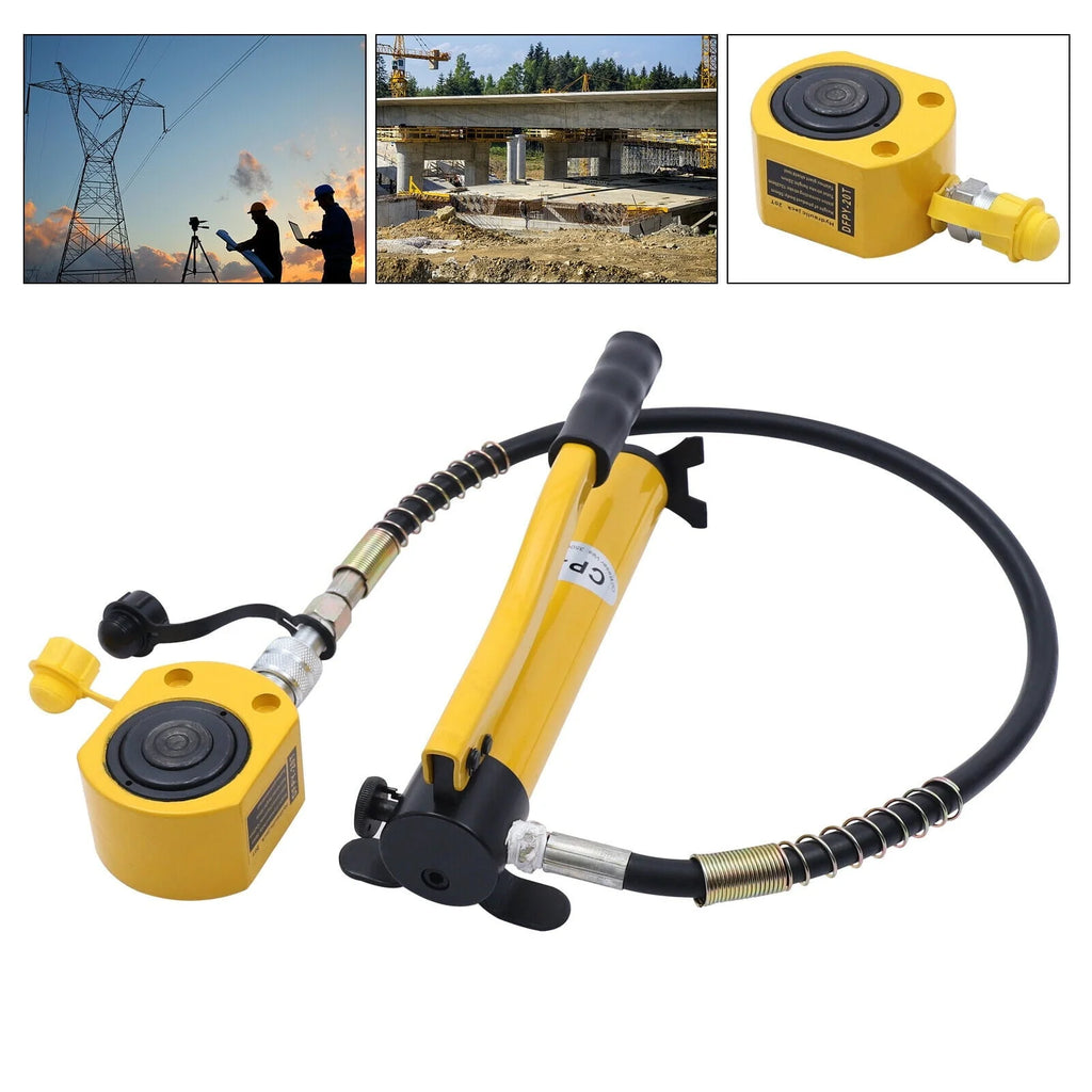 TFCFL 1.26 Hydraulic Jack 20T Hydraulic Jack Porta Power Kit with CP-180 Manual Hydraulic Hand Pump