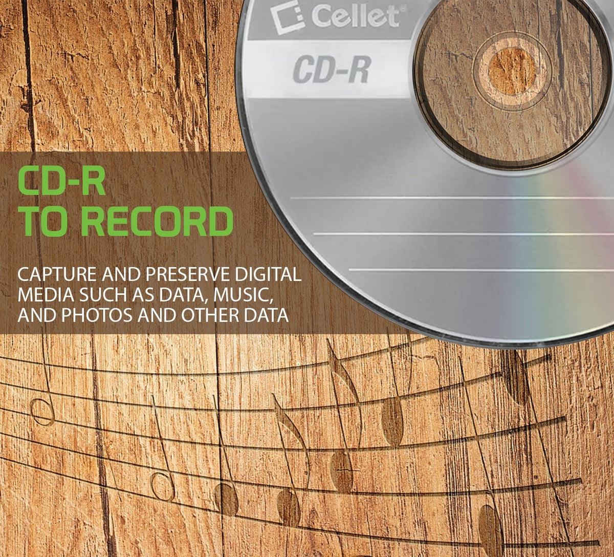 WCD5 - Cellet CD-R 5-Pack – 700MB 80-Minute Blank Discs, 52X Speed for Data, Music, and Photo Recording