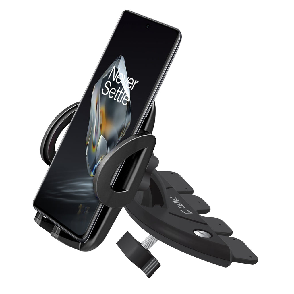 PHCN200CD - Cellet Universal CD Slot Car Phone Mount – 360° Rotating Holder with One-Touch Release, Anti-Slip Rubber Grip, Fits Smartphones Up to 3.5” Wide – Secure CD Base, Hands-Free GPS & Calling