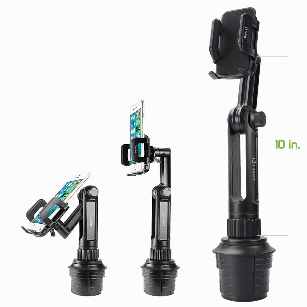 PH650_HTC - Cellet Car Cup Mount Holder Compatible with HTC 10, Bolt, U Ultra, U11, U11 Life, U12+, Huawei Honor 8, Honor View10, Mate 10, Mate 10 Pro, Mate 9, Nexus 6P, P10, P9