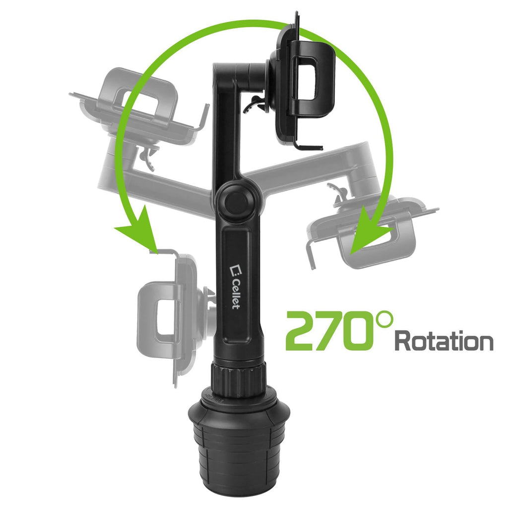 PH650_HTC - Cellet Car Cup Mount Holder Compatible with HTC 10, Bolt, U Ultra, U11, U11 Life, U12+, Huawei Honor 8, Honor View10, Mate 10, Mate 10 Pro, Mate 9, Nexus 6P, P10, P9