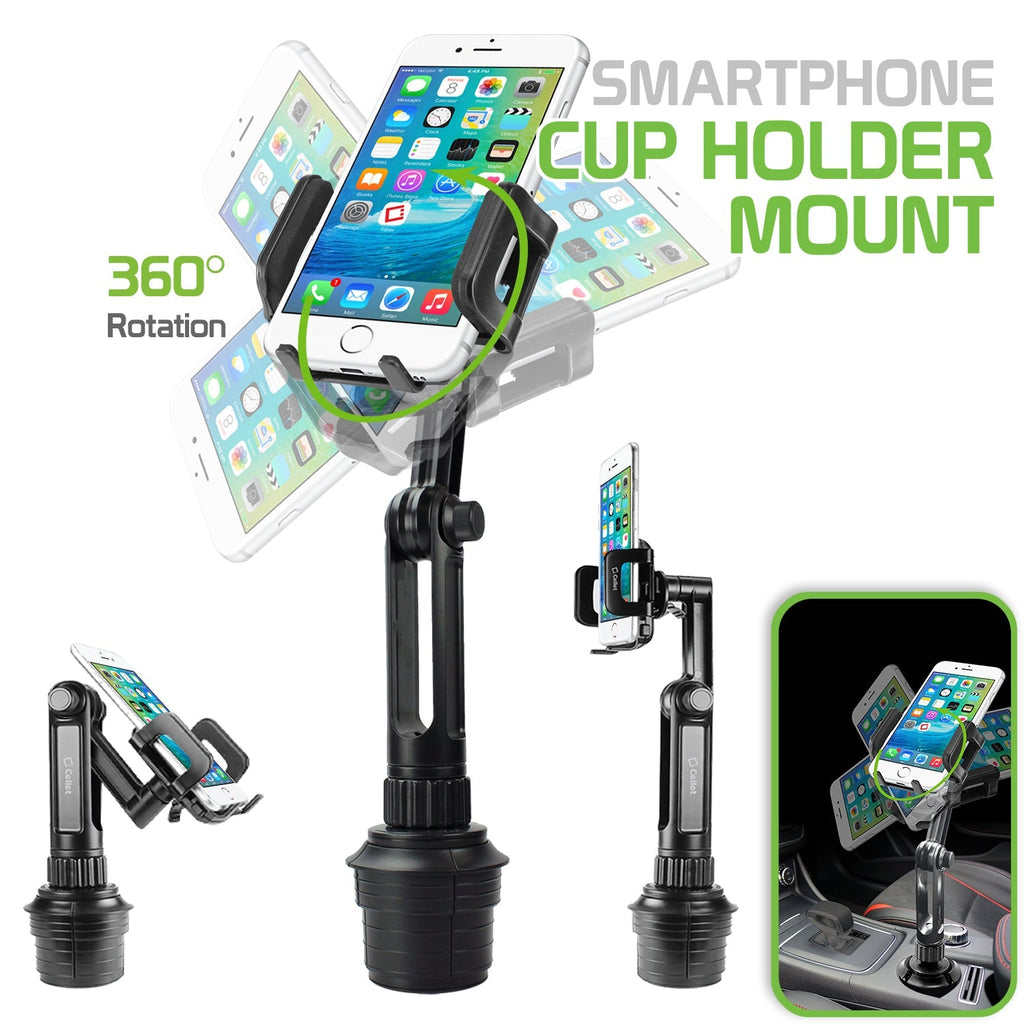 PH650_HTC - Cellet Car Cup Mount Holder Compatible with HTC 10, Bolt, U Ultra, U11, U11 Life, U12+, Huawei Honor 8, Honor View10, Mate 10, Mate 10 Pro, Mate 9, Nexus 6P, P10, P9