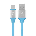 DCA4BL - USB-C to USB-A Flexible / Soft / Tangle-Free Data cable - Blue - by Cellet