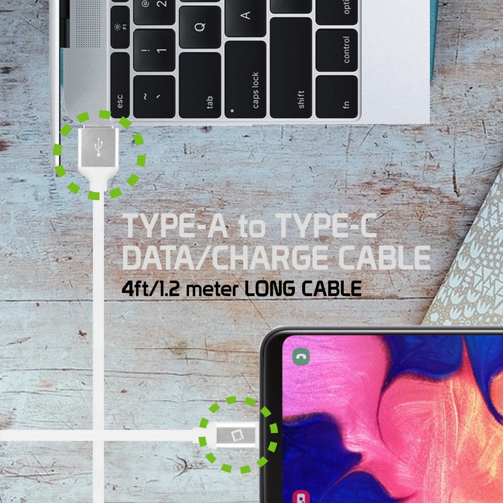 DCA4WT - Cellet Flexible / Soft / Tangle-Free USB- C to USB-A Data cable