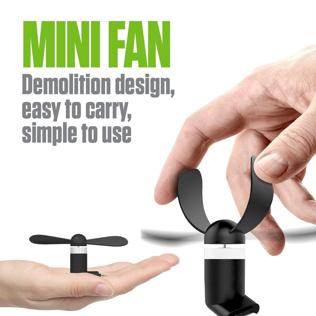 FANLIGHTNING - Portable Mini Phone Fan for iPhone with Lightning Connector – Compact Cooling USB Fan Attachment, Quiet & Lightweight Handheld Gadget for Travel, Outdoor, Office, and Hot Summer Days
